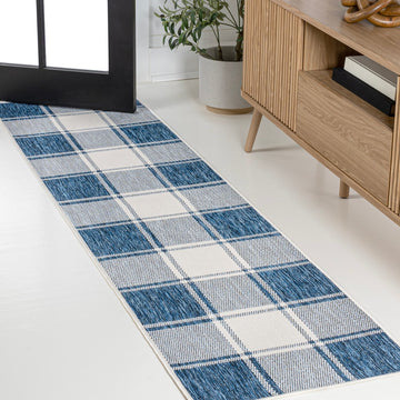 Sabine Traditional Farmhouse Bold Gingham Area Rug